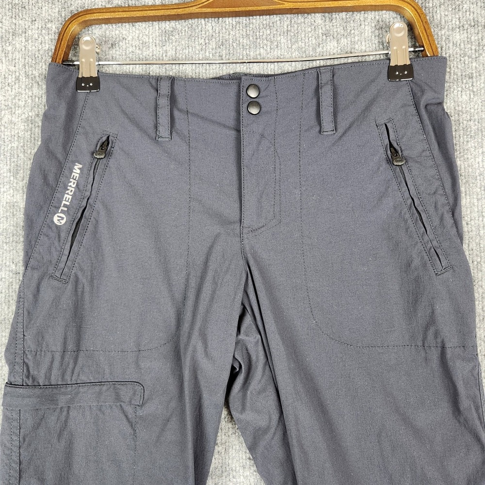Merrell Cargo Pants Women Dark Gray Opti-Wick UPF 50+ Hiking Outdoor Size 4 - Picture 2 of 11
